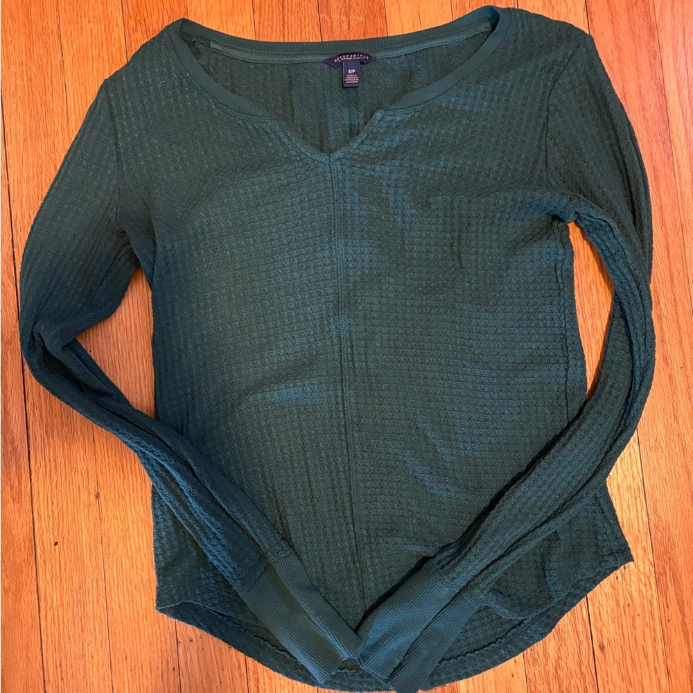 Aeropostale Dark Green Long Sleeve Top